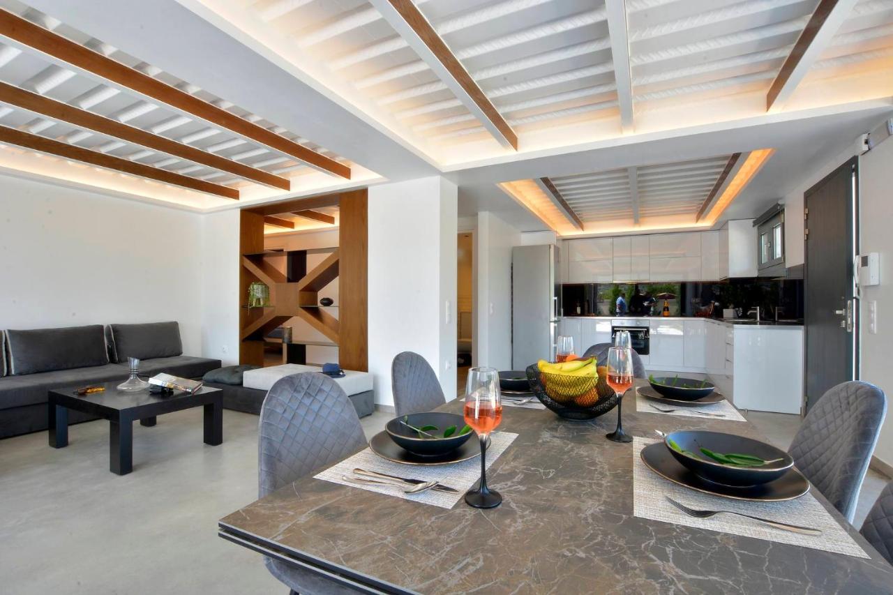 Línia Villa Flamingo - 4 Bedrooms - Private Pool - Next To Renowned Issos Beach & Lake Korission מראה חיצוני תמונה