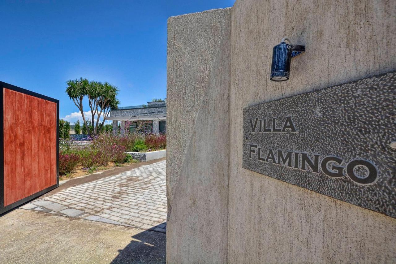Línia Villa Flamingo - 4 Bedrooms - Private Pool - Next To Renowned Issos Beach & Lake Korission מראה חיצוני תמונה
